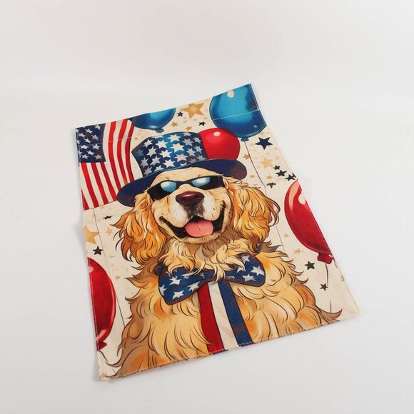 Patriotic Golden Retriever Garden Flag – 4th of July Decor - NEW in Bag! - Picture 3 of 3